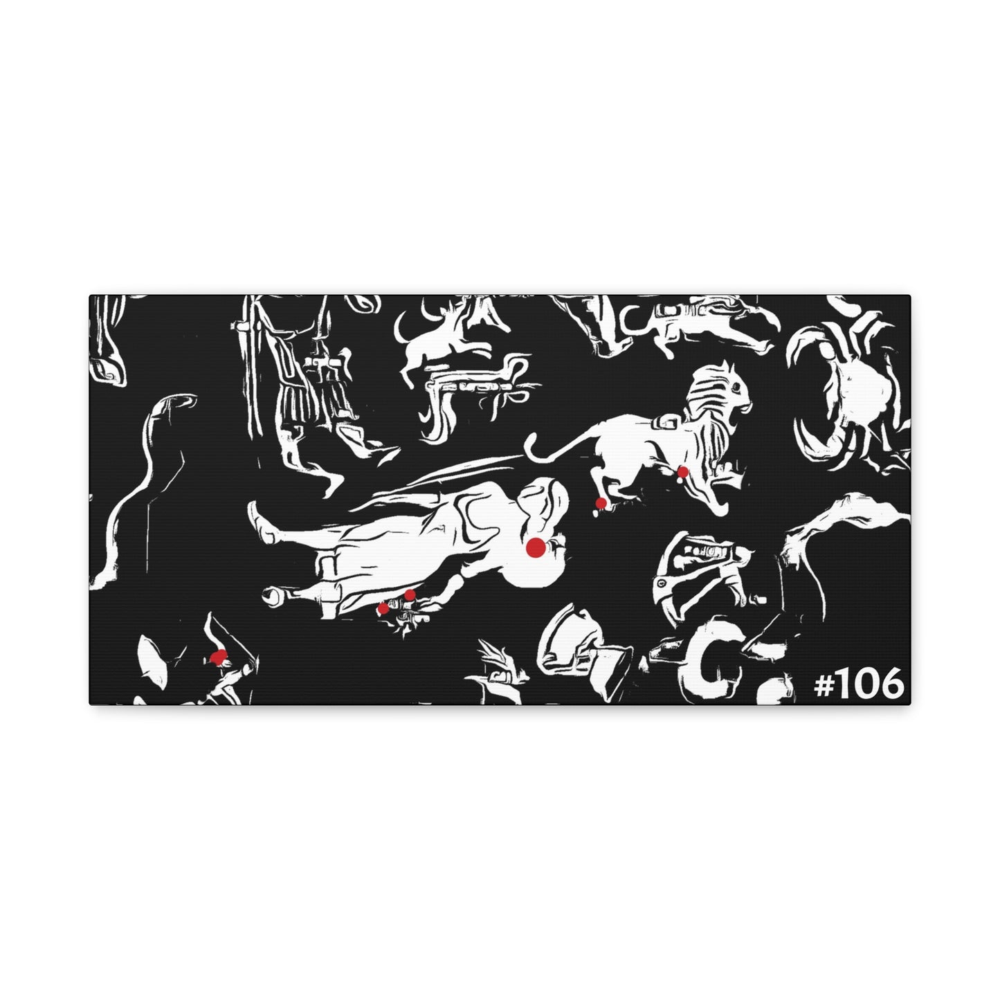 #106 - Made with Miracles Large Rectangle Canvas Wall Art, 1 size available - Revelations 12 Sign