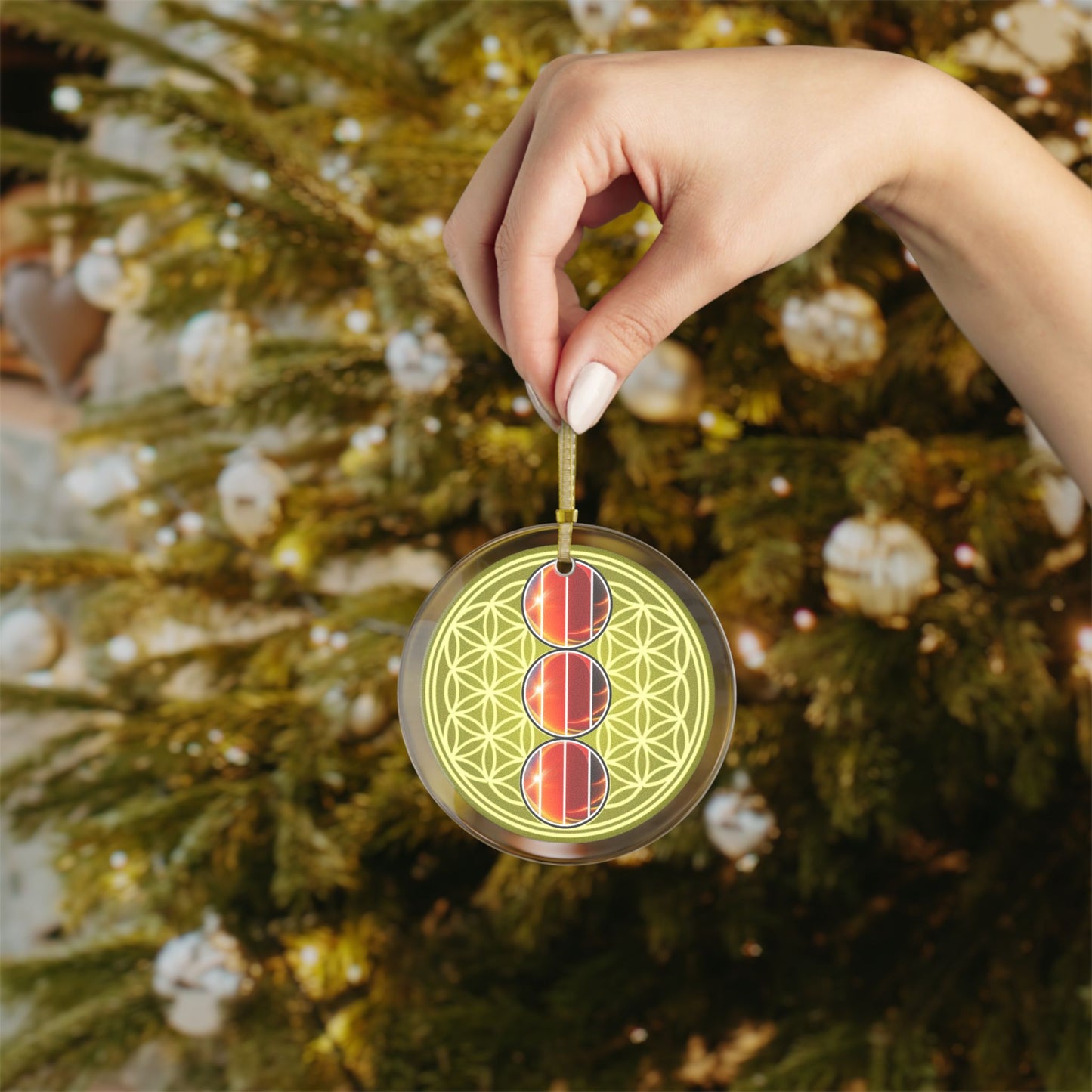 #79 - Made with Miracles - Thanksgiving, Hanukkah, Glass Ornament (INT)Tetrad 4 2015