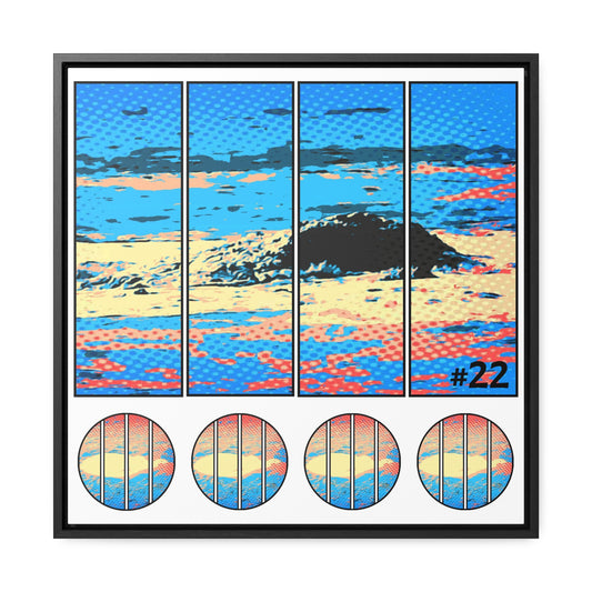 #22 - Made with Miracles Miniature Collectable Square Canvas Wall Art, 3 sizes available -The End of the World Island Eruption 10.10.11 -10.11.11