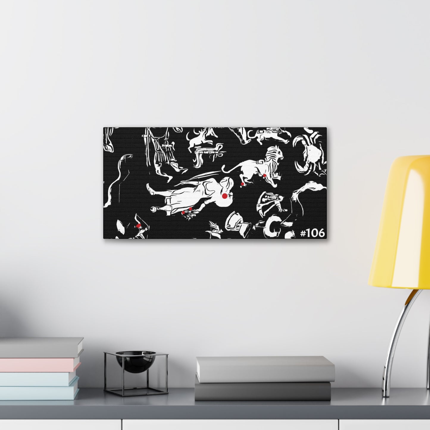 #106 - Made with Miracles Large Rectangle Canvas Wall Art, 1 size available - Revelations 12 Sign
