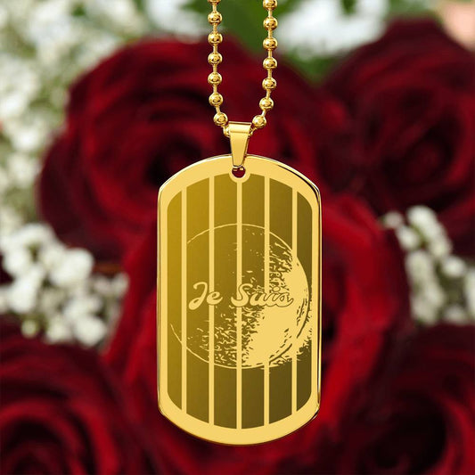 #79 - World Peace Commemorative Dog Tag engraved with a REAL MIRACLE, Add your own personalised message - Choice of stainless steel or 18k gold finish - 2015 Tetrad 4 Double 111 Eclipse
