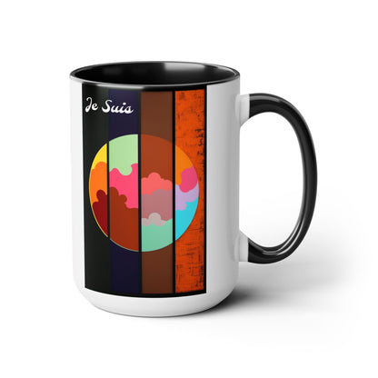 #63 Tea & Miracles 15oz Mug, Tetrad 2 / No Text, Choose from 5 colours - GEN2 Popart