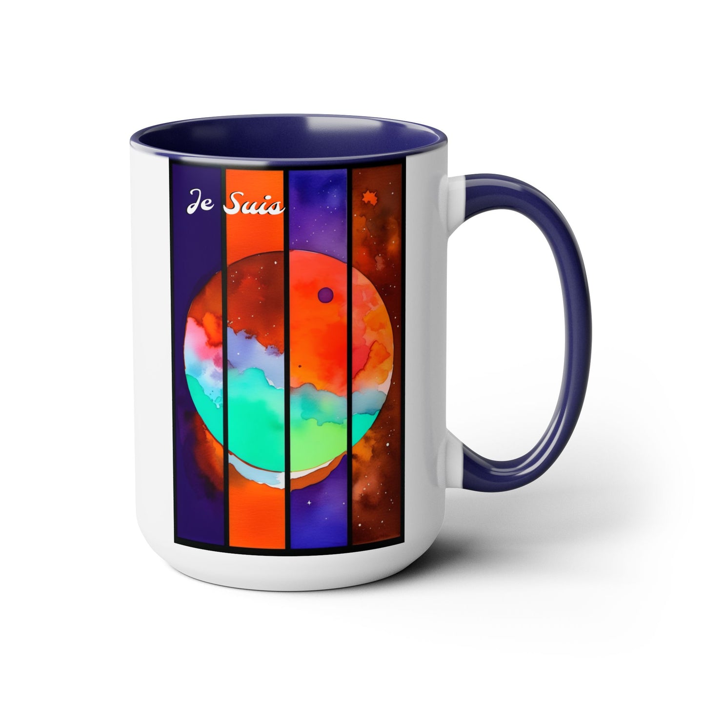 #73 Tea & Miracles 15oz Mug, Tetrad 3 / No Text, Choose from 5 colours - GEN2 Watercolour