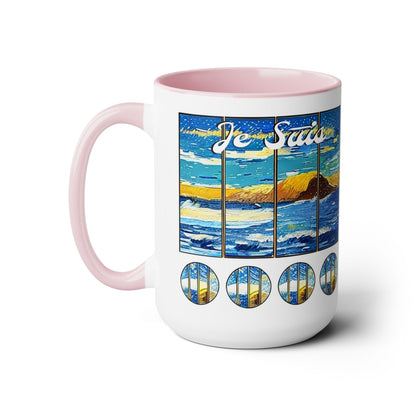 #22 Tea & Miracles 15oz Mug, End of the World Island / No Text, Choose from 5 colours - GEN2 Watercolour