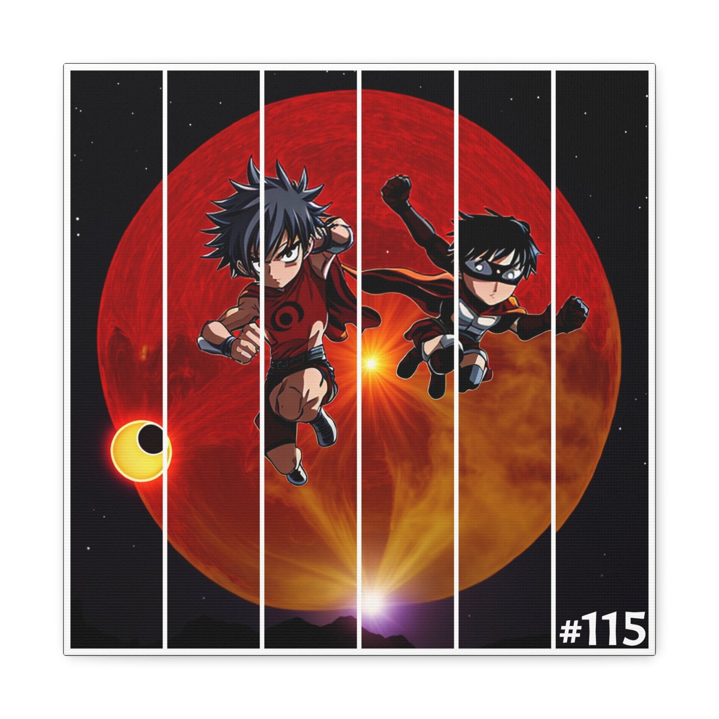 #115.3 - Made with Miracles Minature Collectable Square Canvas Wall Art, 4 sizes available - 2018 Chinese Eclipse