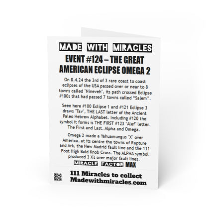 #124 Made with Miracles Greetings Card (INT) Great American Eclipse Omega 2