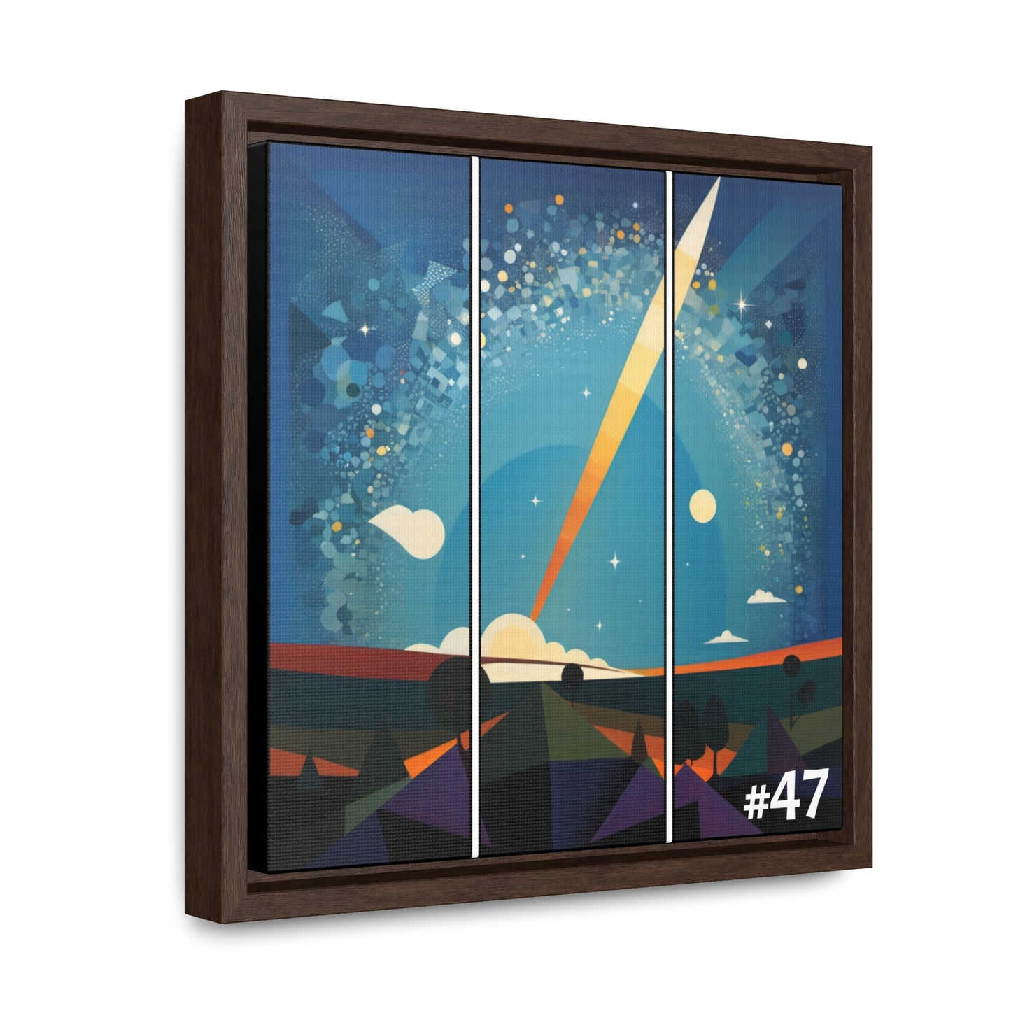 #47 - Made with Miracles - Choice of Wood Framed Canvas Wall Art, 3 sizes available -  2018 Thanksgiving Hanukkah Comet - GEN2 Cubist