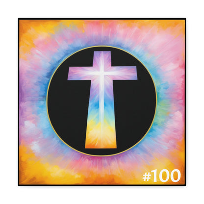 #100  - Made with Miracles Miniature Collectable Square Canvas Wall Art, 4 sizes available - Great American Eclipse 1