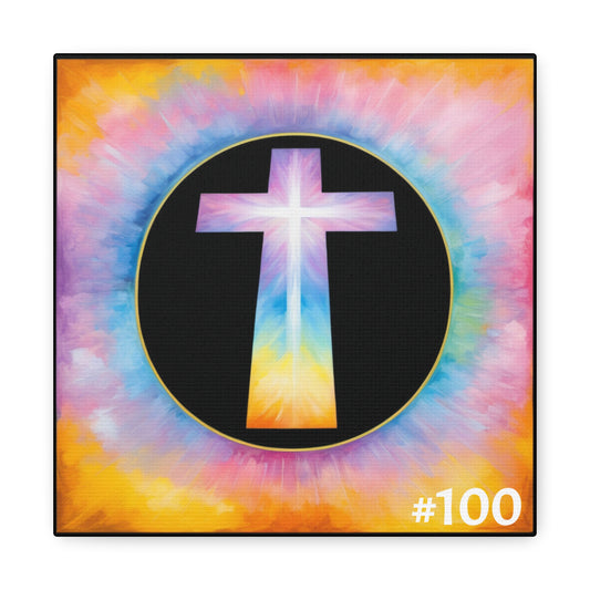 #100  - Made with Miracles Miniature Collectable Square Canvas Wall Art, 4 sizes available - Great American Eclipse 1