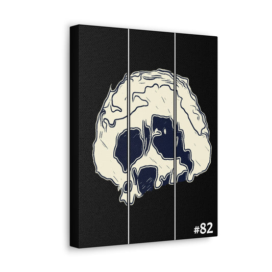 #82 - Made with Miracles Minature Collectable Tall Canvas Wall Art, 3 sizes available - 2015 Skull Faced Asteroid