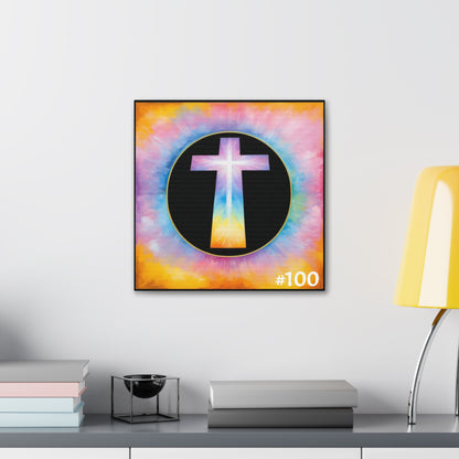 #100  - Made with Miracles Miniature Collectable Square Canvas Wall Art, 4 sizes available - Great American Eclipse 1