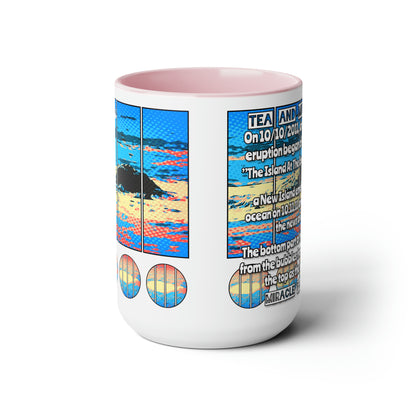 #22 Tea and Miracles 15oz Mug (USA) 2011 End of the World Island / Event Text, Choose from 5 colours