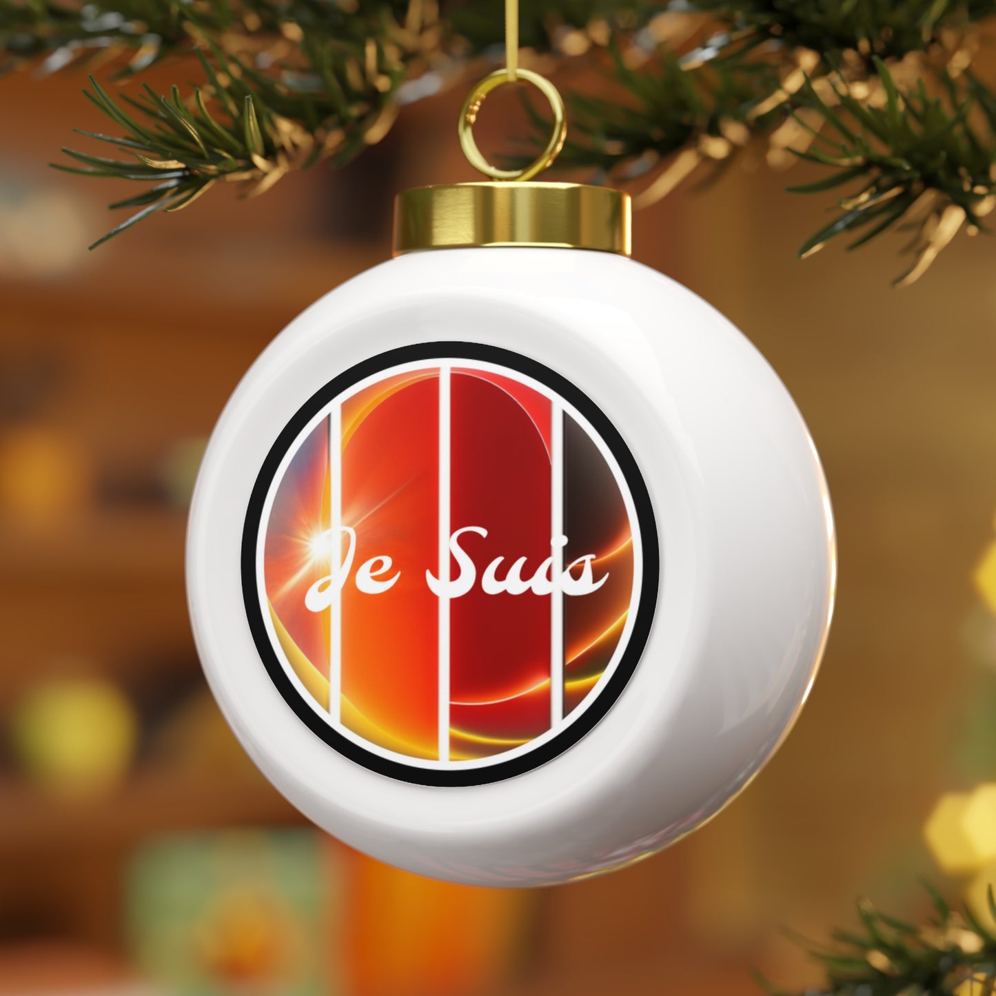 #79 - Je Suis - Made with Miracles 3" Christmas Ball Ornament - 2015 Tetrad 4