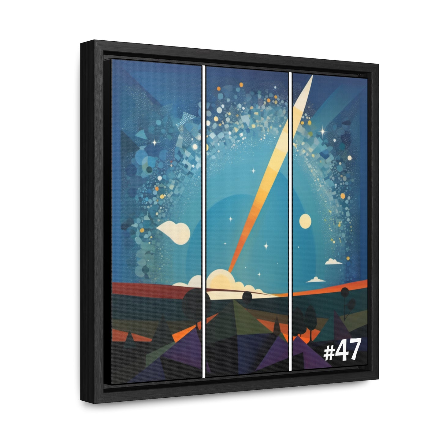 #47 - Made with Miracles - Choice of Wood Framed Canvas Wall Art, 3 sizes available -  2018 Thanksgiving Hanukkah Comet - GEN2 Cubist