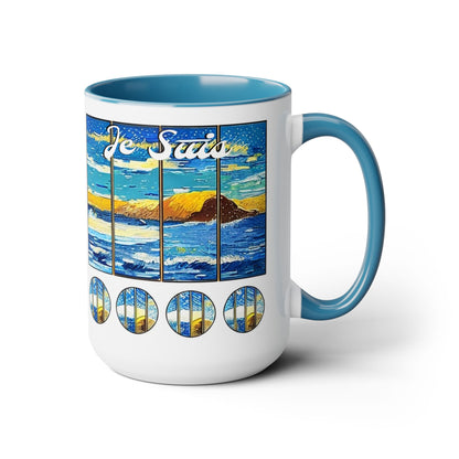 #22 Tea & Miracles 15oz Mug, End of the World Island / No Text, Choose from 5 colours - GEN2 Watercolour