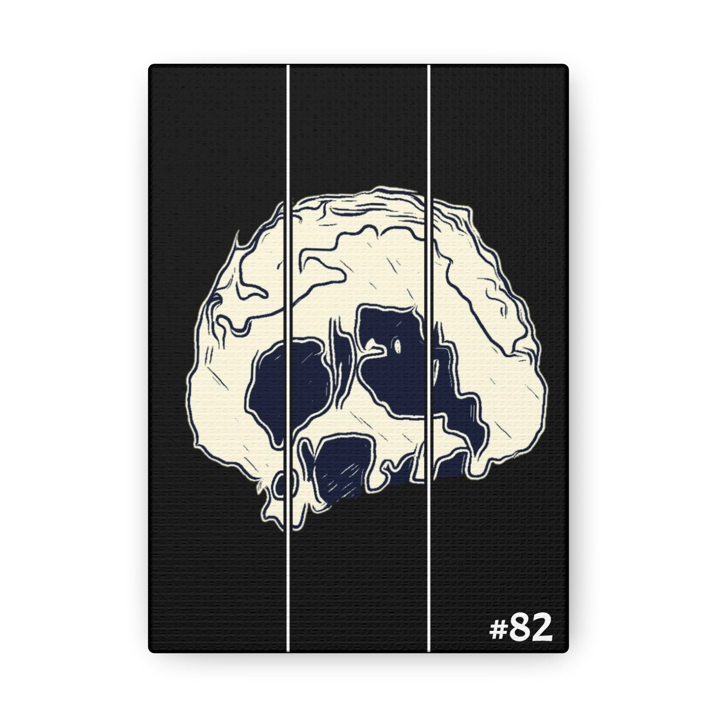 #82 - Made with Miracles Minature Collectable Tall Canvas Wall Art, 3 sizes available - 2015 Skull Faced Asteroid