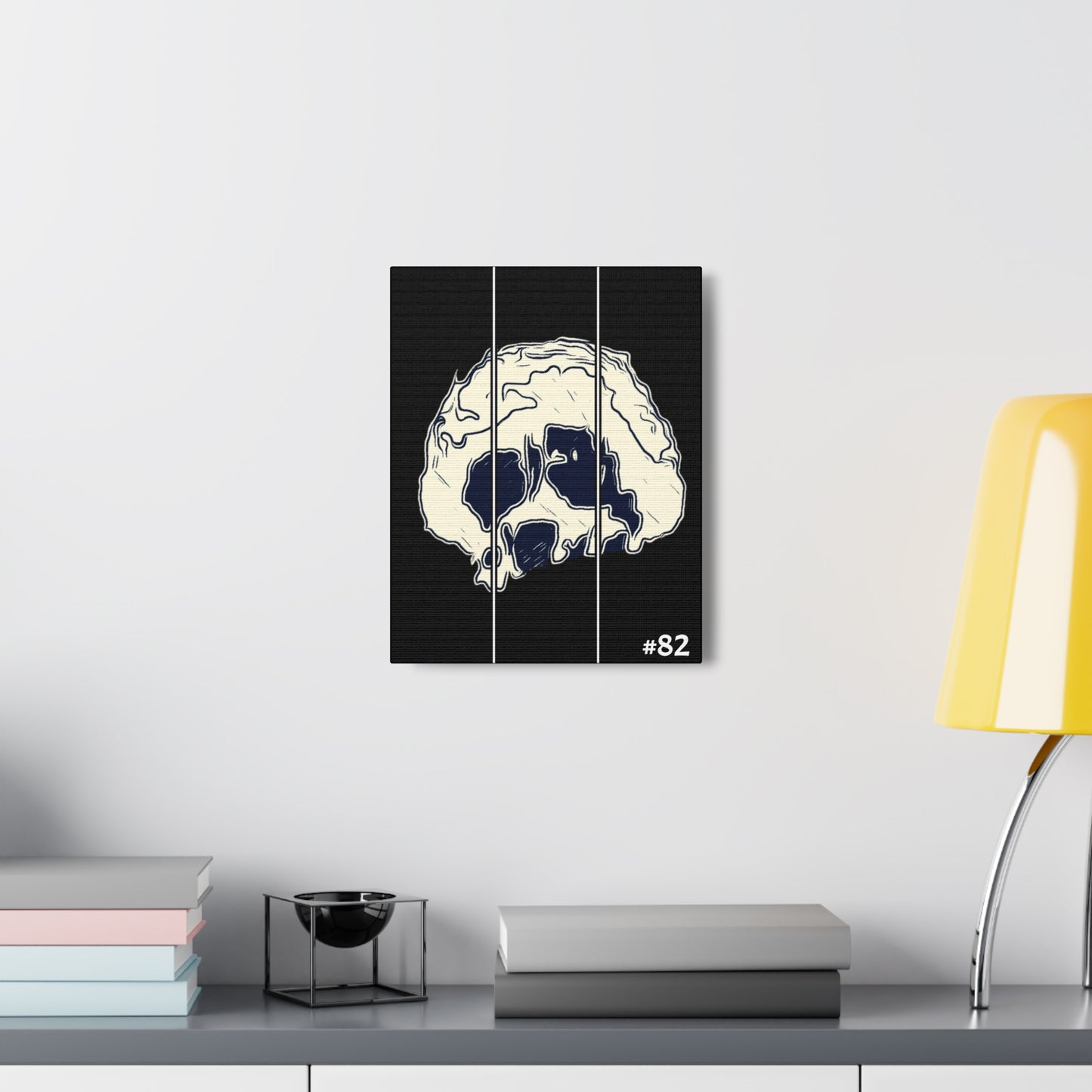 #82 - Made with Miracles Minature Collectable Tall Canvas Wall Art, 3 sizes available - 2015 Skull Faced Asteroid