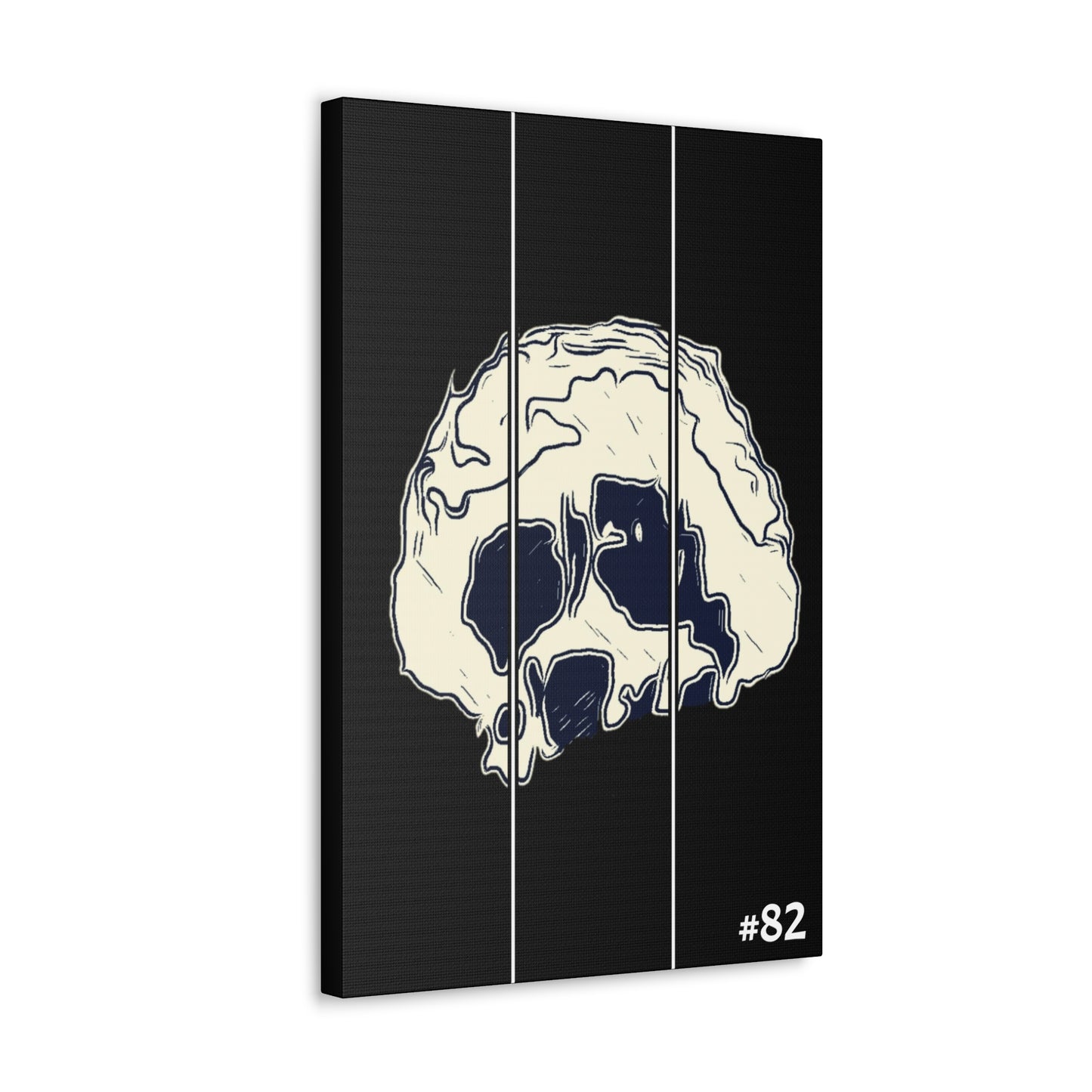 #82 - Made with Miracles Minature Collectable Tall Canvas Wall Art, 3 sizes available - 2015 Skull Faced Asteroid