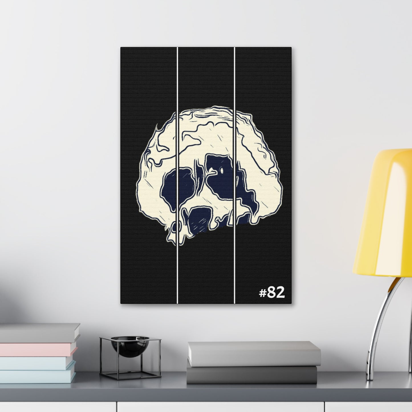 #82 - Made with Miracles Minature Collectable Tall Canvas Wall Art, 3 sizes available - 2015 Skull Faced Asteroid