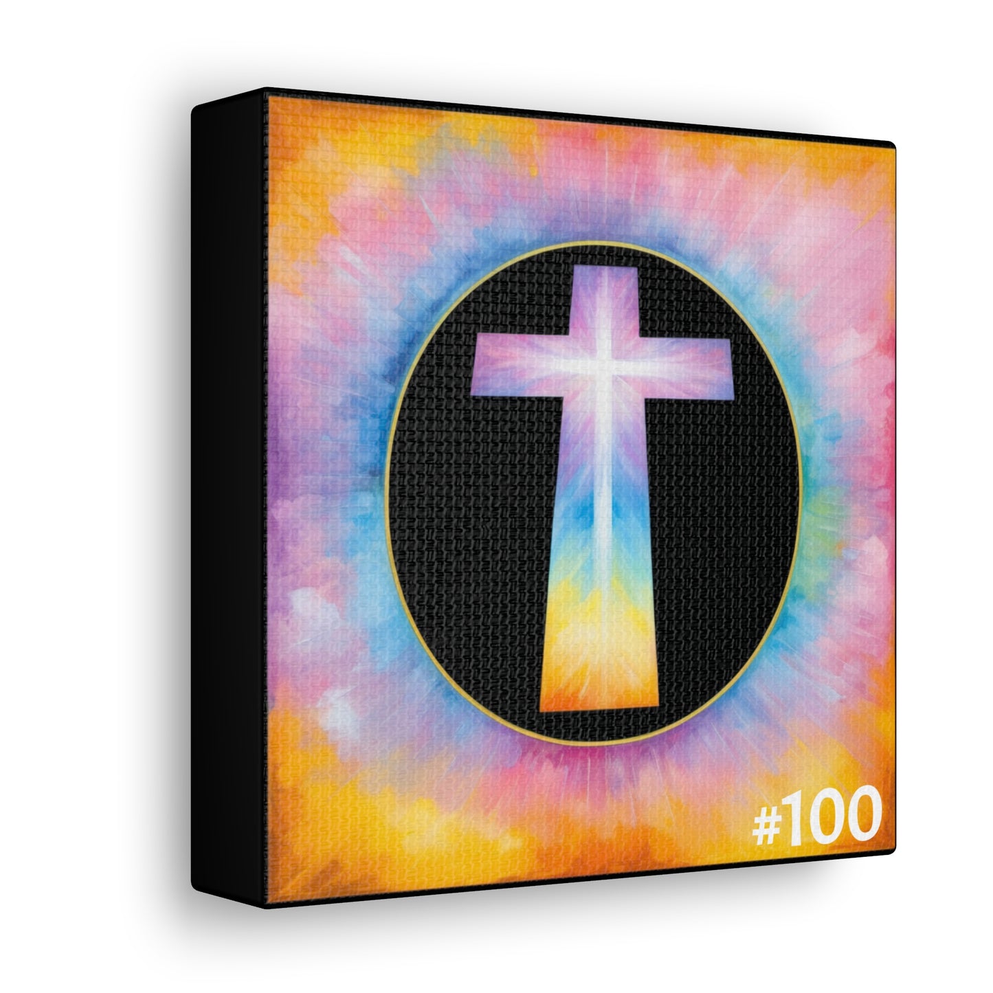 #100  - Made with Miracles Miniature Collectable Square Canvas Wall Art, 4 sizes available - Great American Eclipse 1