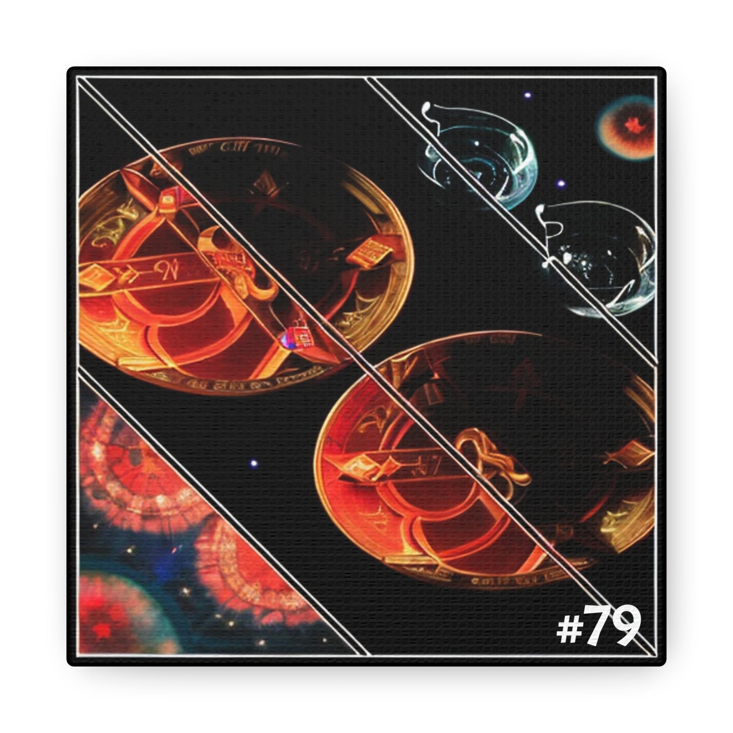 #79 - Made with Miracles - Miniature Square Wrapped Canvas Wall Art, 2 sizes available - 2015 Tetrad 4 Double 111 Eclipse