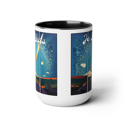 #47 Tea & Miracles 15oz Mug, Thanksgiving/Hanukkah Comet  / No Text, Choose from 5 colours - GEN2 Oil Painting