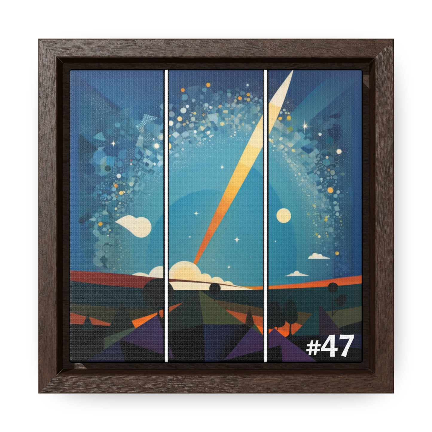 #47 - Made with Miracles - Choice of Wood Framed Canvas Wall Art, 3 sizes available -  2018 Thanksgiving Hanukkah Comet - GEN2 Cubist