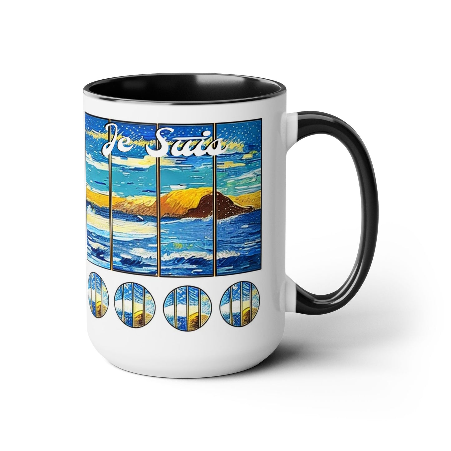 #22 Tea & Miracles 15oz Mug, End of the World Island / No Text, Choose from 5 colours - GEN2 Watercolour