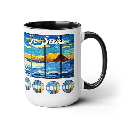 #22 Tea & Miracles 15oz Mug, End of the World Island / No Text, Choose from 5 colours - GEN2 Watercolour