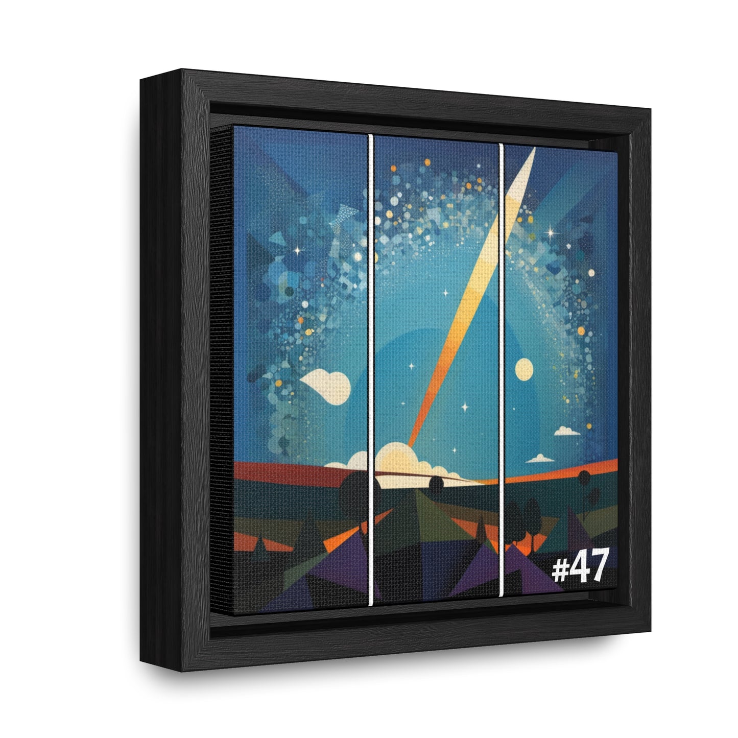 #47 - Made with Miracles - Choice of Wood Framed Canvas Wall Art, 3 sizes available -  2018 Thanksgiving Hanukkah Comet - GEN2 Cubist