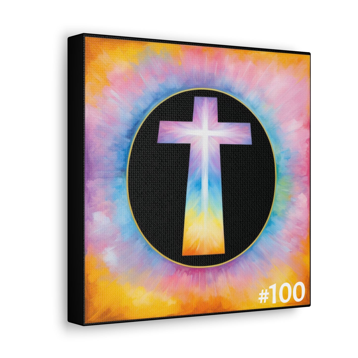 #100  - Made with Miracles Miniature Collectable Square Canvas Wall Art, 4 sizes available - Great American Eclipse 1