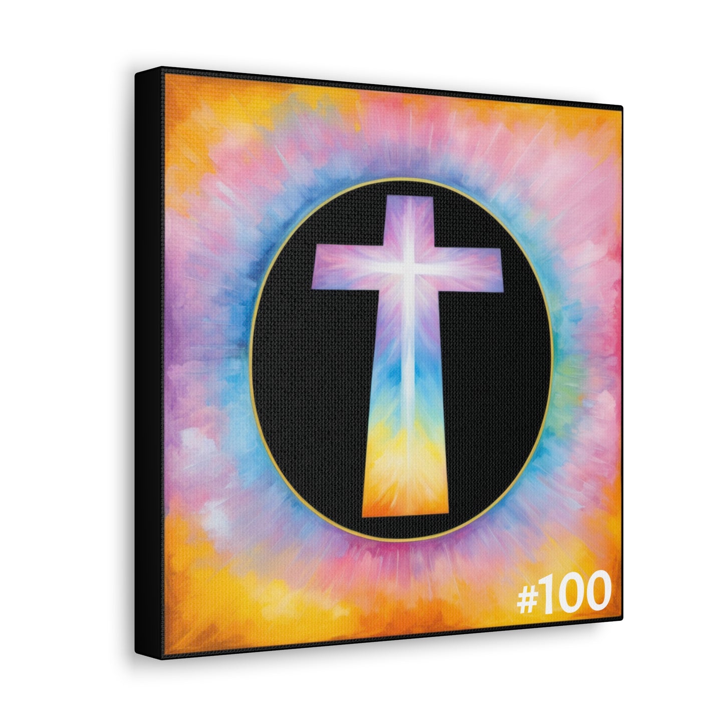 #100  - Made with Miracles Miniature Collectable Square Canvas Wall Art, 4 sizes available - Great American Eclipse 1