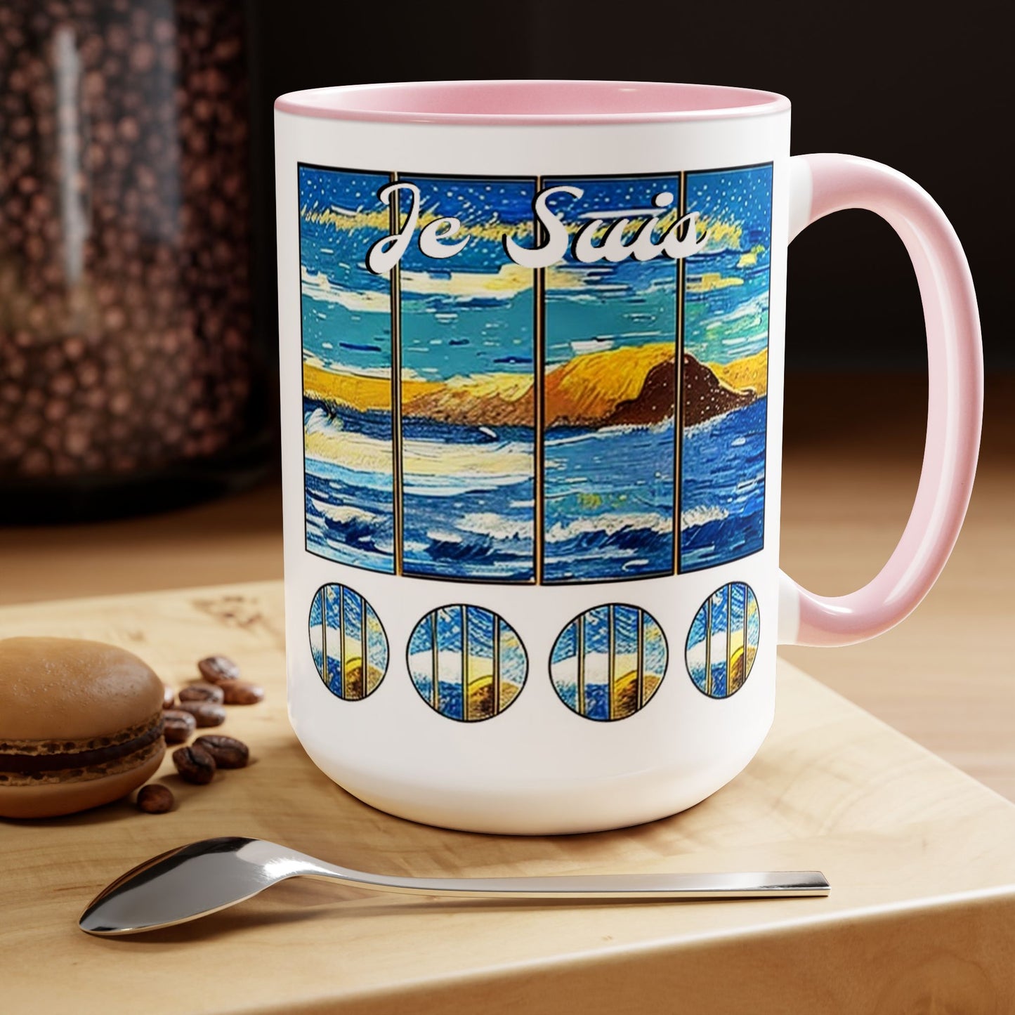 #22 Tea & Miracles 15oz Mug, End of the World Island / No Text, Choose from 5 colours - GEN2 Watercolour