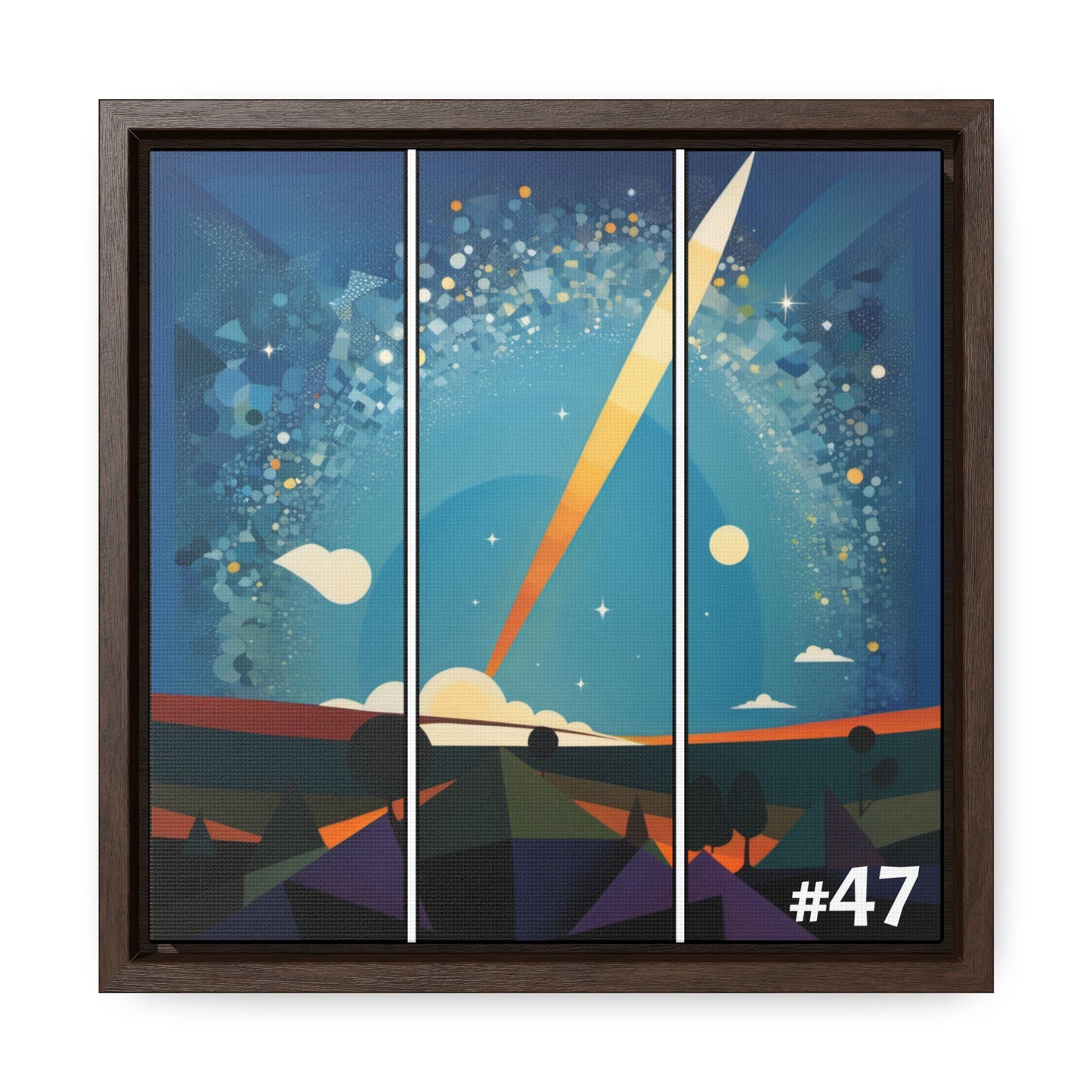 #47 - Made with Miracles - Choice of Wood Framed Canvas Wall Art, 3 sizes available -  2018 Thanksgiving Hanukkah Comet - GEN2 Cubist