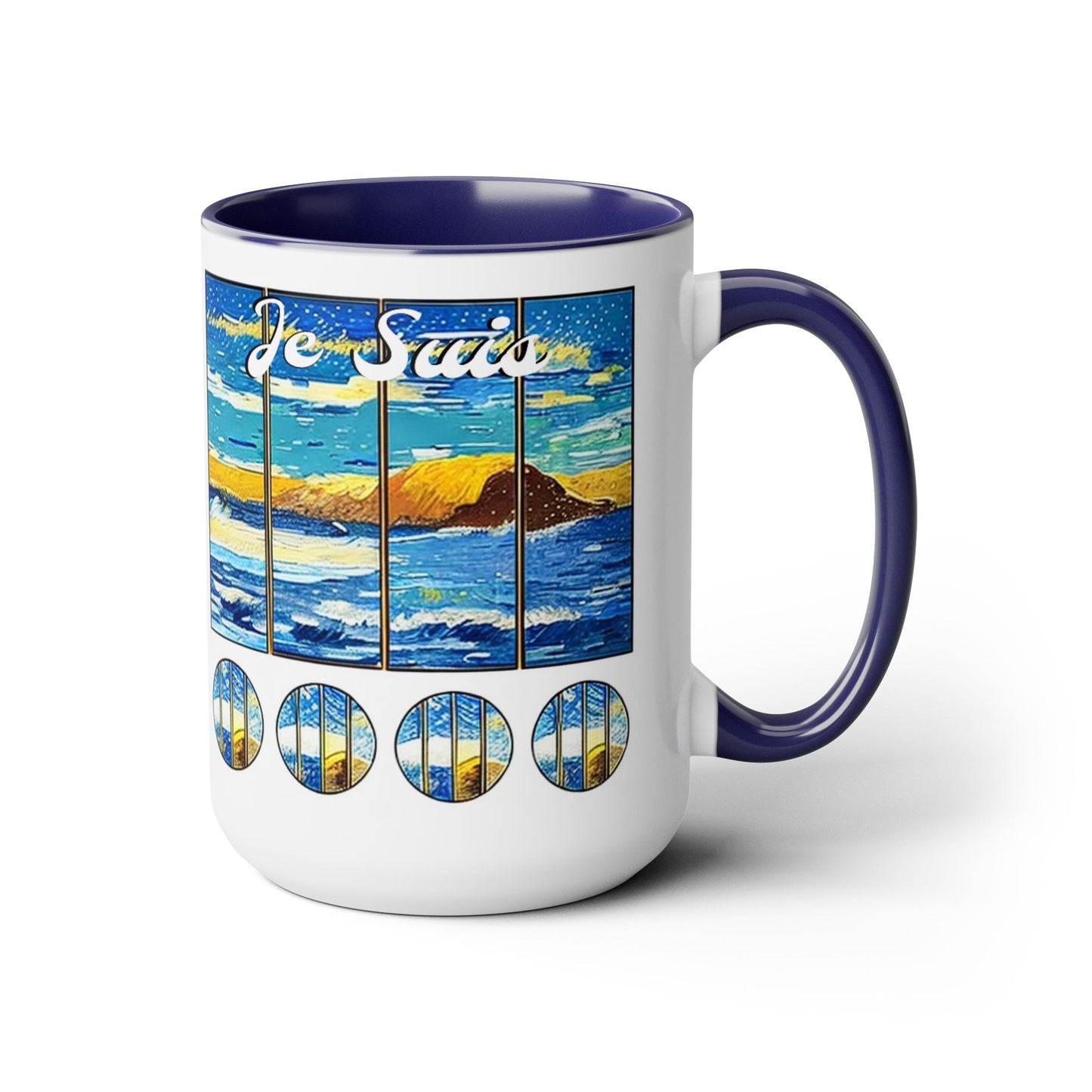 #22 Tea & Miracles 15oz Mug, End of the World Island / No Text, Choose from 5 colours - GEN2 Watercolour