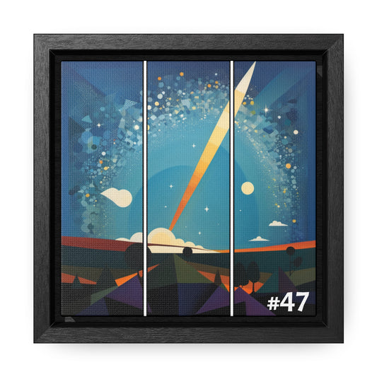 #47 - Made with Miracles - Choice of Wood Framed Canvas Wall Art, 3 sizes available -  2018 Thanksgiving Hanukkah Comet - GEN2 Cubist