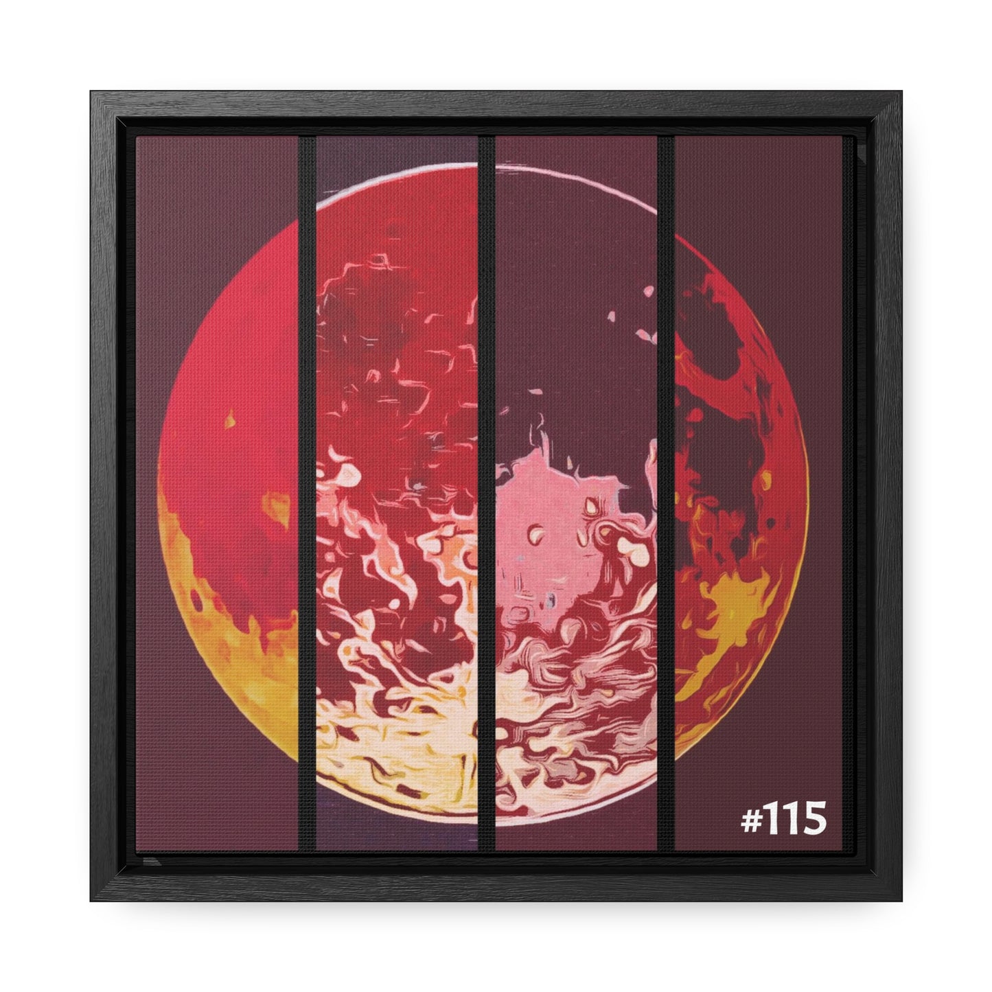 #115 - Made with Miracles Miniature Collectable Wood Framed Canvas Wall Art, 3 sizes available - 2018 Chinese Eclipse