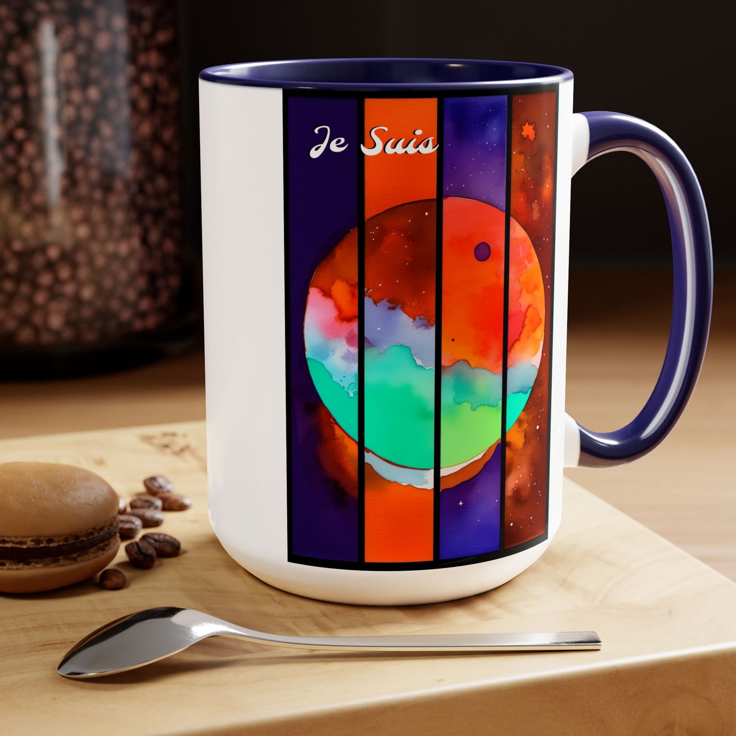 #73 Tea & Miracles 15oz Mug, Tetrad 3 / No Text, Choose from 5 colours - GEN2 Watercolour