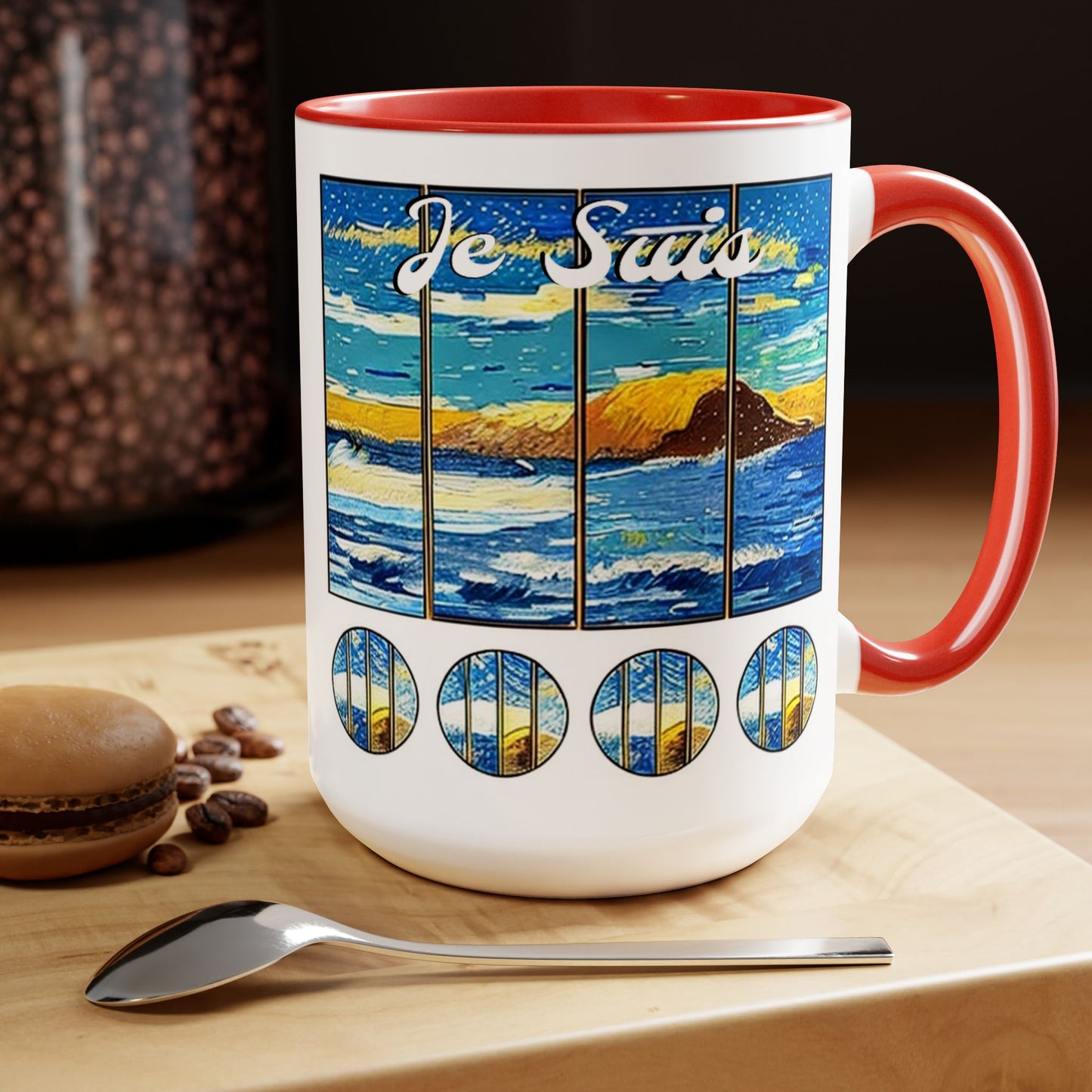 #22 Tea & Miracles 15oz Mug, End of the World Island / No Text, Choose from 5 colours - GEN2 Watercolour