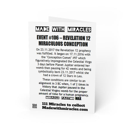 #106 Made with Miracles Greetings Card (INT) Revelation 12 Miraculous Conception