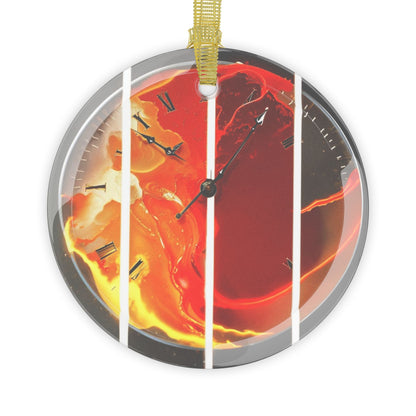 #79 - Made with Miracles - Thanksgiving, Hanukkah, Glass Ornament (INT) 2015 Double 111 Eclipse Melting Clocks