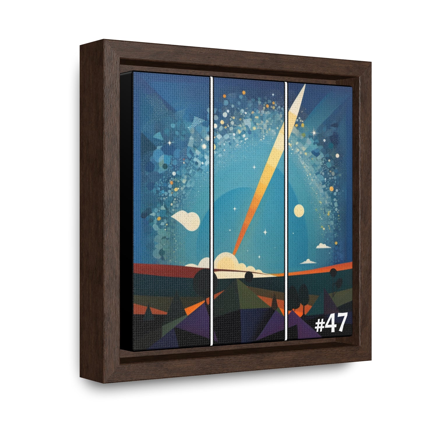 #47 - Made with Miracles - Choice of Wood Framed Canvas Wall Art, 3 sizes available -  2018 Thanksgiving Hanukkah Comet - GEN2 Cubist