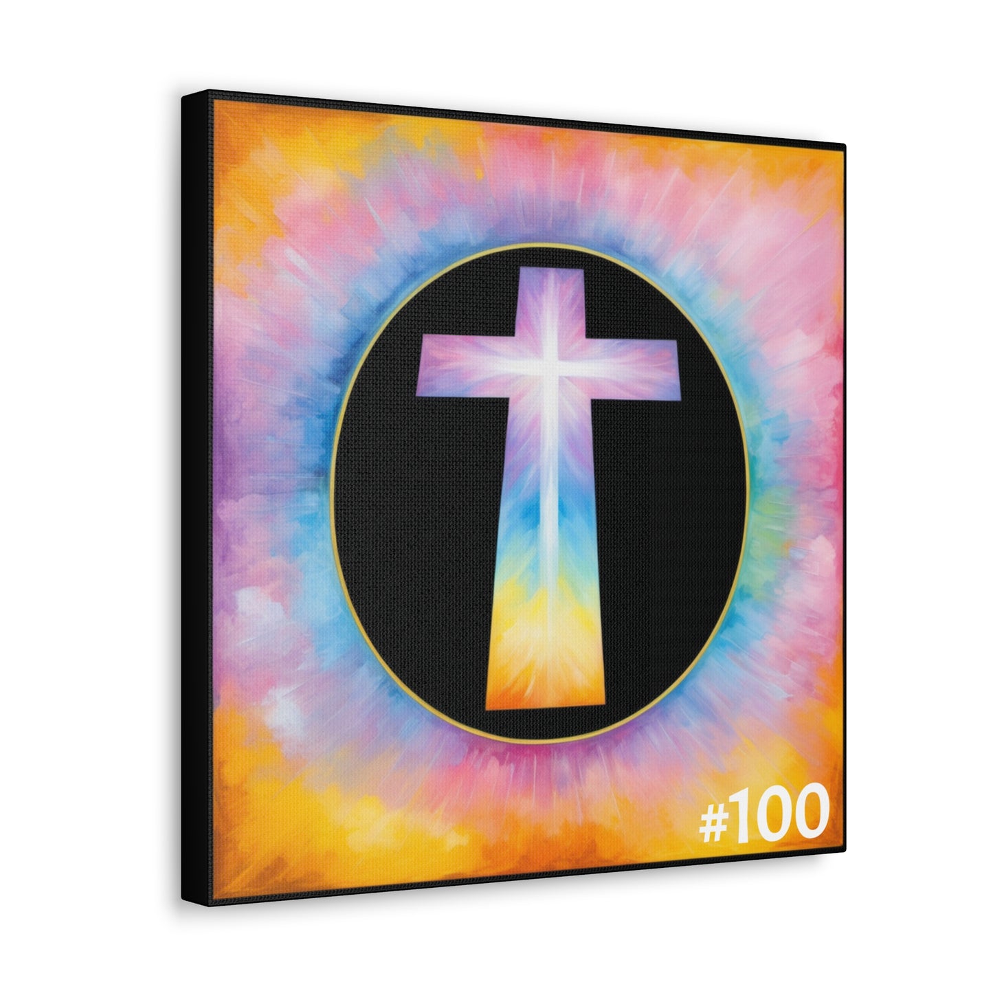 #100  - Made with Miracles Miniature Collectable Square Canvas Wall Art, 4 sizes available - Great American Eclipse 1