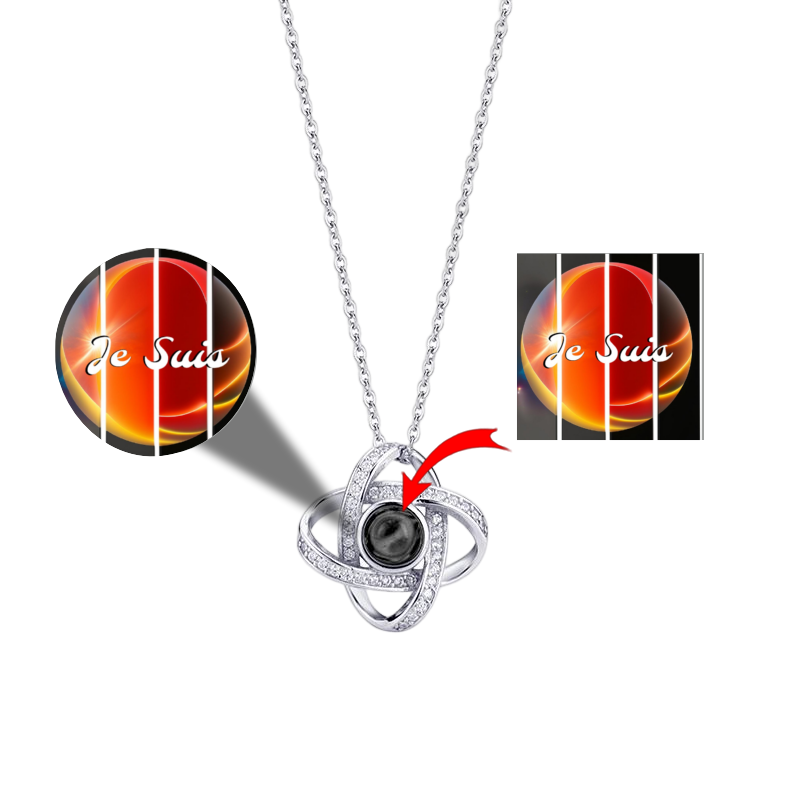 #79  Four-leaf Pendant Projection Necklace Clavicle Chain (INT) 2015 Double 111 Eclipse Tetrad 4