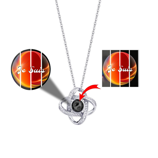 #79  Four-leaf Pendant Projection Necklace Clavicle Chain (INT) 2015 Double 111 Eclipse Tetrad 4