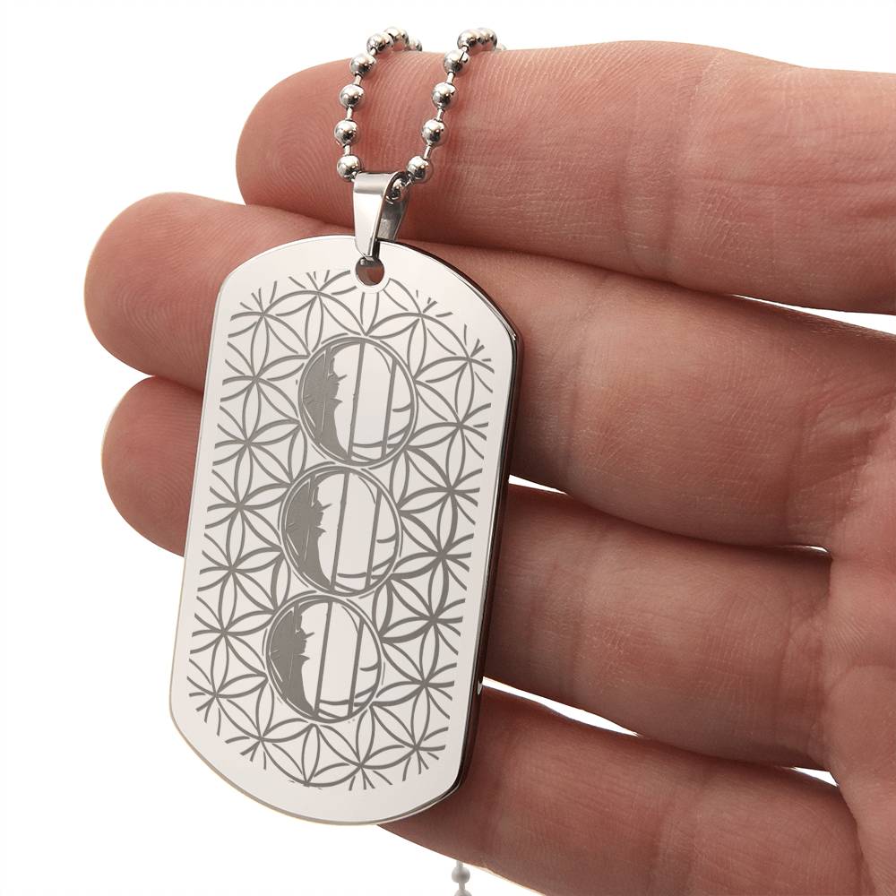 #85 - ONCE IN HISTORY BLOOD MOON SEXTET ALIGNMENT - DOG TAG ENGRAVED WITH A REAL MIRACLE, Add your own personalised message - Choice of stainless steel or 18k gold finish - 2014/2015/2016 Sextet 6 Blood Moon Alignment