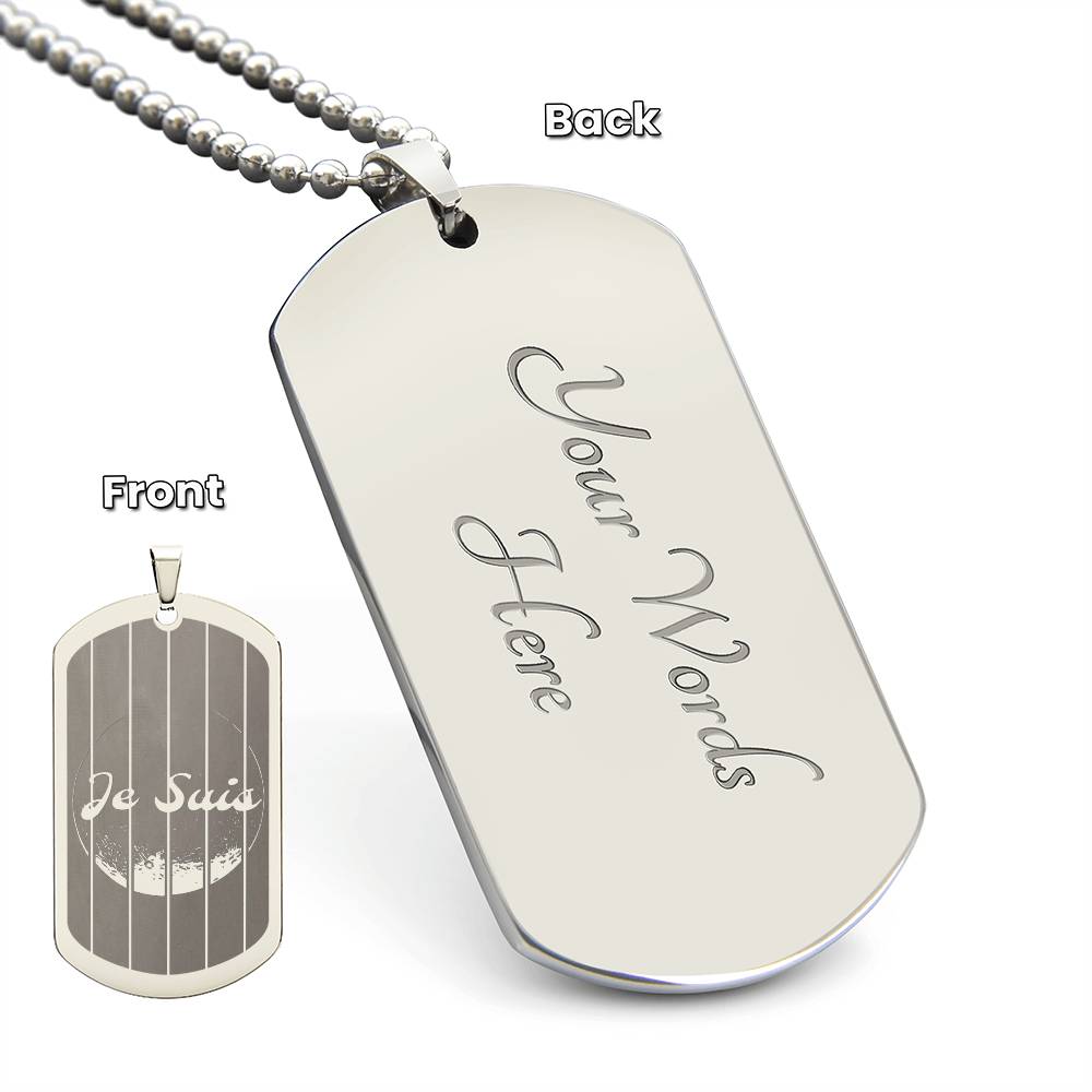 #115 - World Peace Commemorative Dog Tag engraved with a REAL miracle, Add your own personalised message - Choice of stainless steel or 18k gold finish - 2018 Chinese 11.11 and 11 eclipse