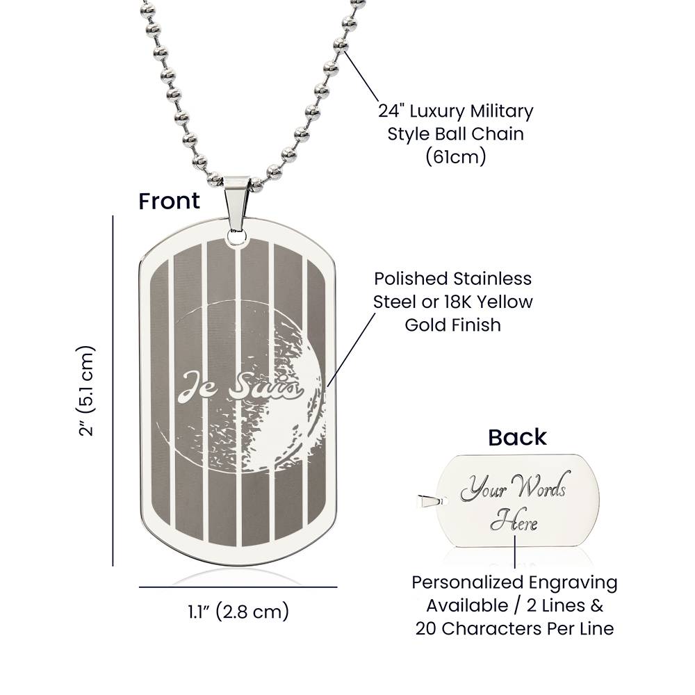 #79 - World Peace Commemorative Dog Tag engraved with a REAL MIRACLE, Add your own personalised message - Choice of stainless steel or 18k gold finish - 2015 Tetrad 4 Double 111 Eclipse