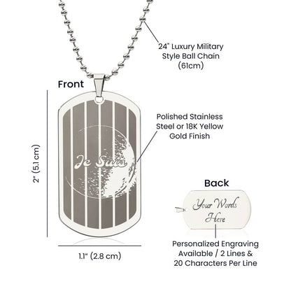 #79 - World Peace Commemorative Dog Tag engraved with a REAL MIRACLE, Add your own personalised message - Choice of stainless steel or 18k gold finish - 2015 Tetrad 4 Double 111 Eclipse