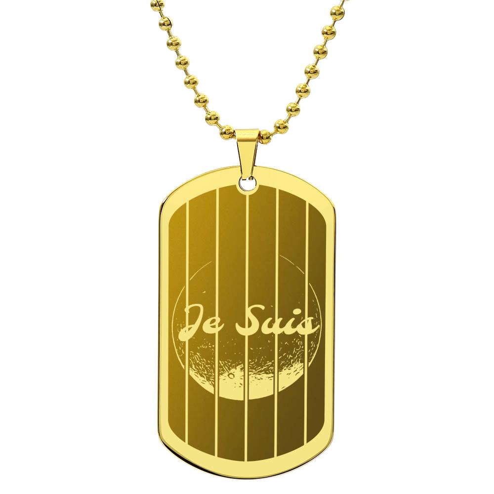 #115 - World Peace Commemorative Dog Tag engraved with a REAL miracle, Add your own personalised message - Choice of stainless steel or 18k gold finish - 2018 Chinese 11.11 and 11 eclipse